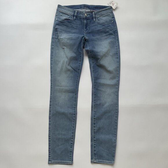 Guess Women’s Kate Skinny Low Rise Jeans Light Blue Studded Pocket Size 27 - Picture 3 of 13
